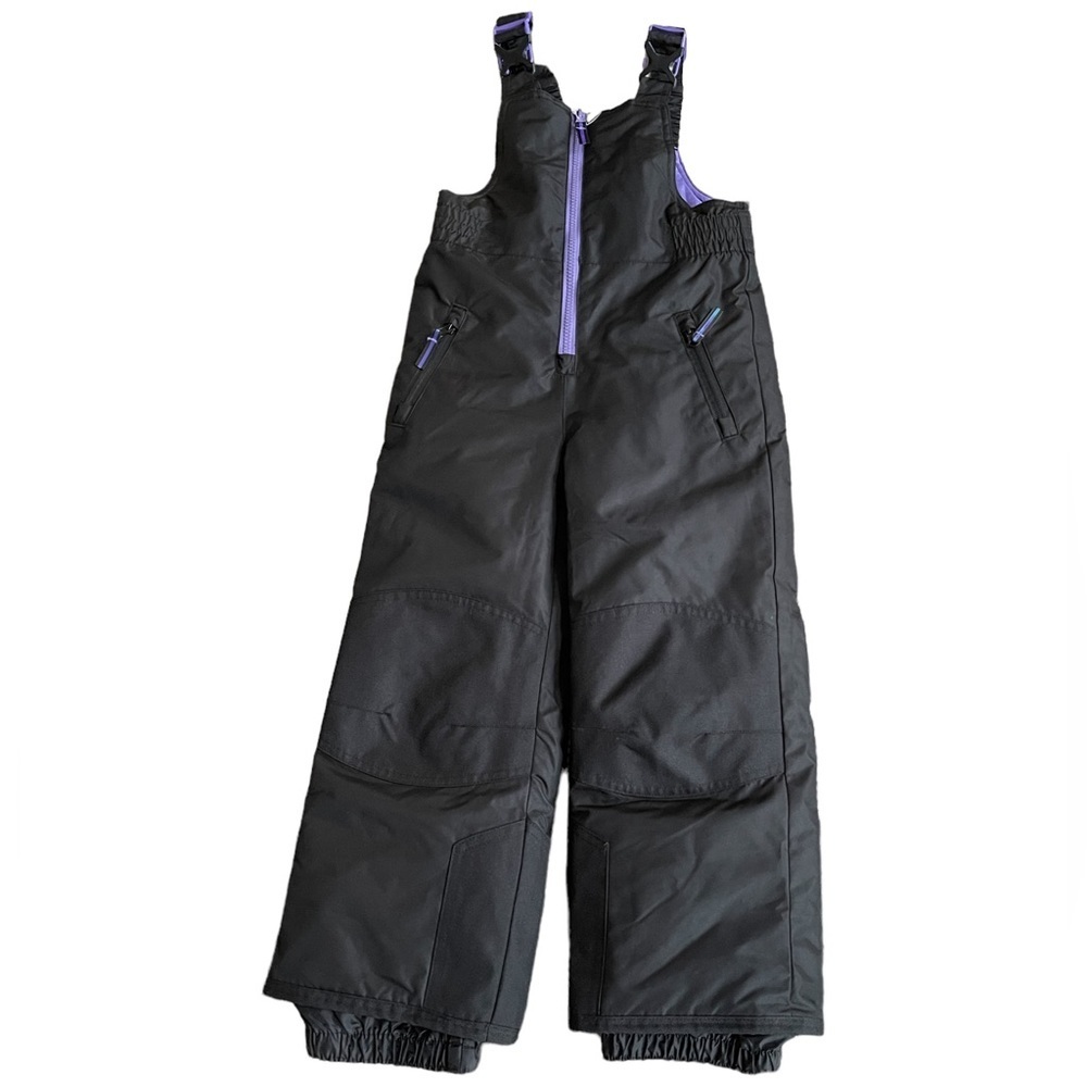 Kids Black Snow Bib Overalls Size XS 4-5 - Picture 6 of 6